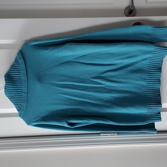 Prestwick & Moore long sleeve turtleneck sweater medium blue - Picture 7 of 9